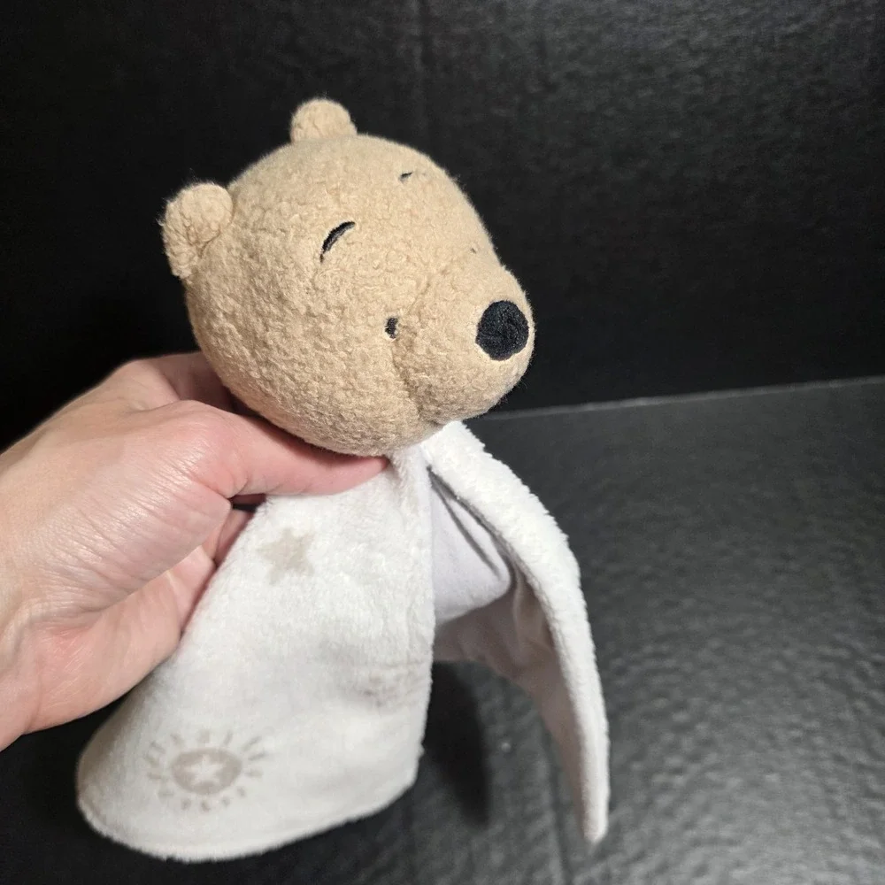 Lambs & Ivy Disney Baby Winnie The Pooh Lovey White Gray Stars Security Blanket‎